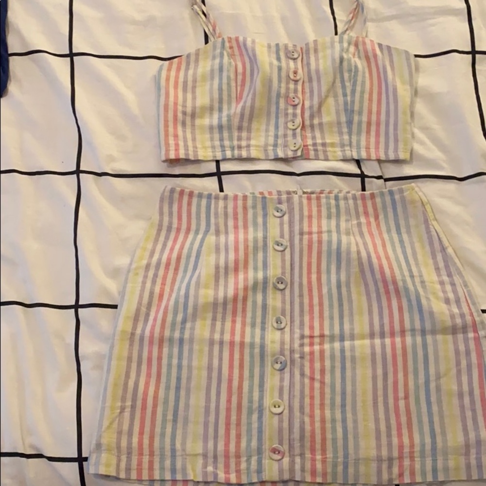 Forever 21 Multicolor Striped Mini Skirt
